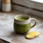 Japanese Mounjaro Recipe – A Gentle Reset for Bloat & Low Energy 2 Japanese Mounjaro Recipe detox drink in a warm ceramic mug