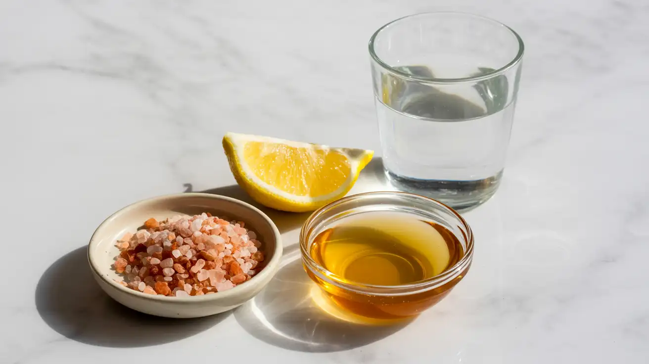japanese-pink-salt-ingredients Ingredients for Japanese Pink Salt Recipe laid out neatly