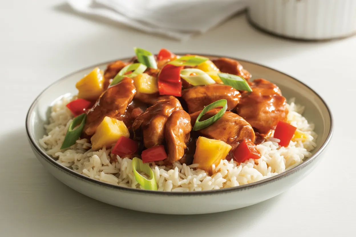 Easy Sweet Hawaiian Crockpot Chicken Recipe 1 Sweet Hawaiian Crockpot Chicken.