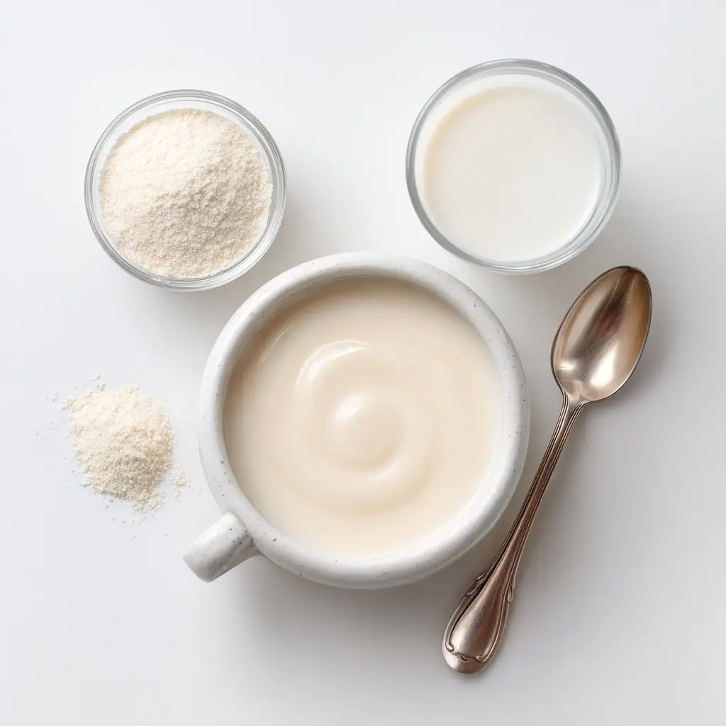 Classic milk and gelatin DIY face mask for blackhead removal