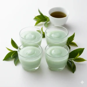 Green tea antioxidant 3-ingredient gelatin with subtle mint-green color