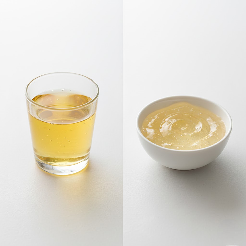 Oral-Versus-Topical-Gelatin-Skin-Treatment-Comparison (1) Oral collagen drink versus topical gelatin face mask comparison for skin