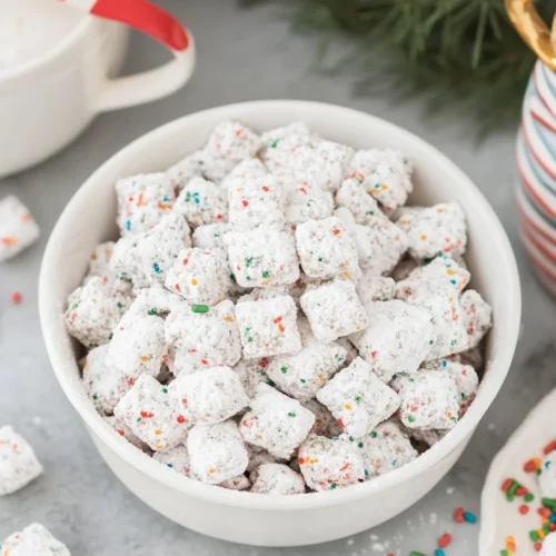 Delicious Holiday Puppy Chow for festive gatherings.