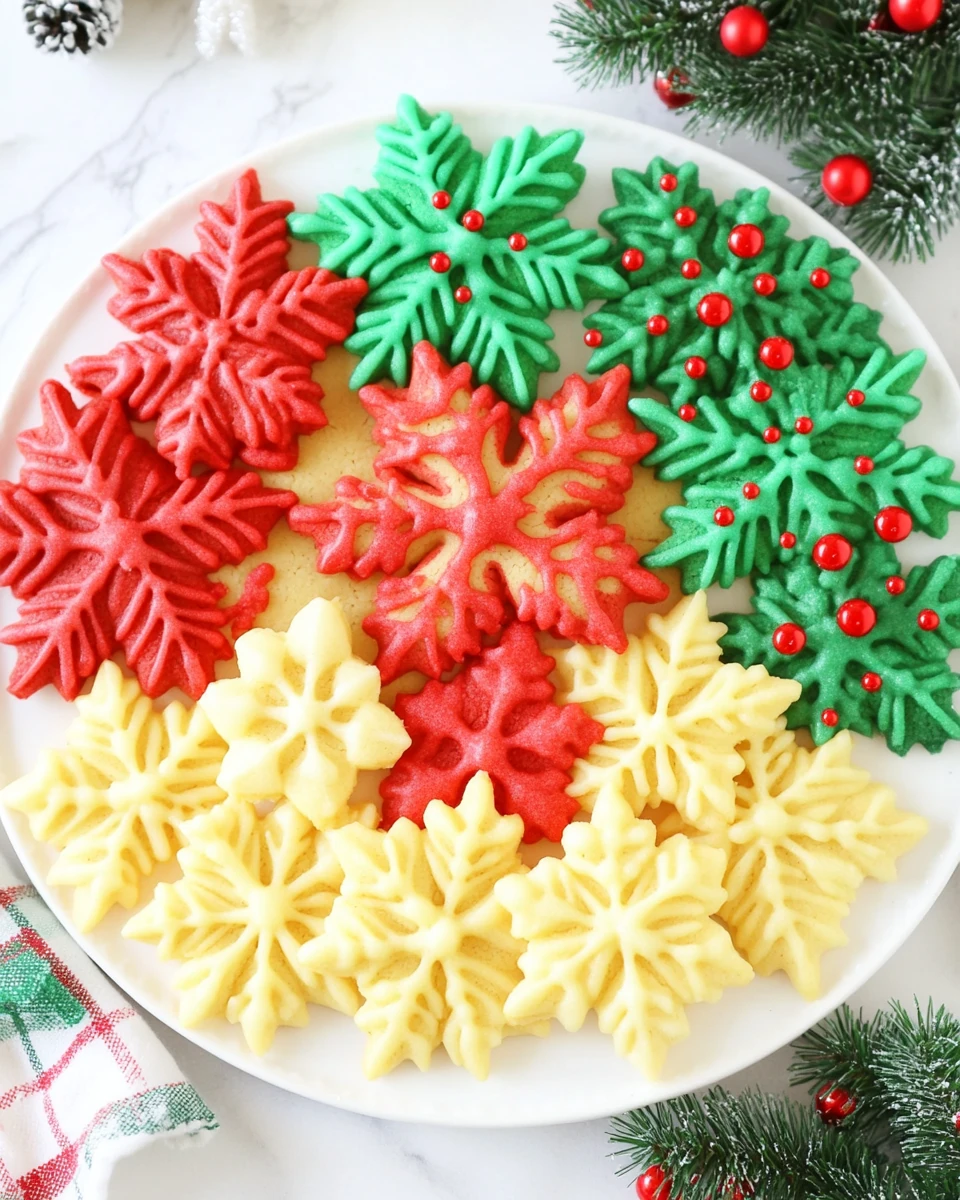 Delicious Spritz Cookies in vibrant colors and festive shapes.