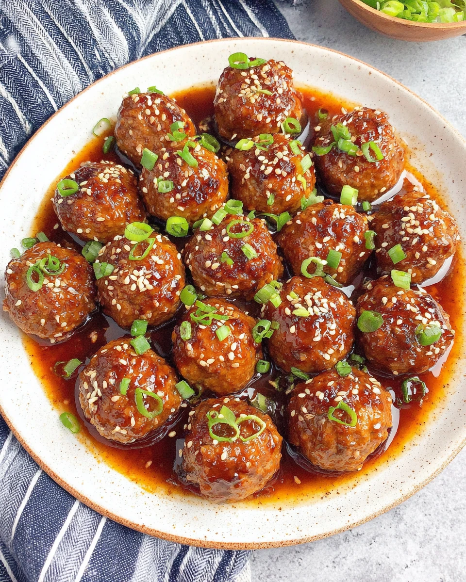 Tasty asian turkey meatballs in a savory sauce.