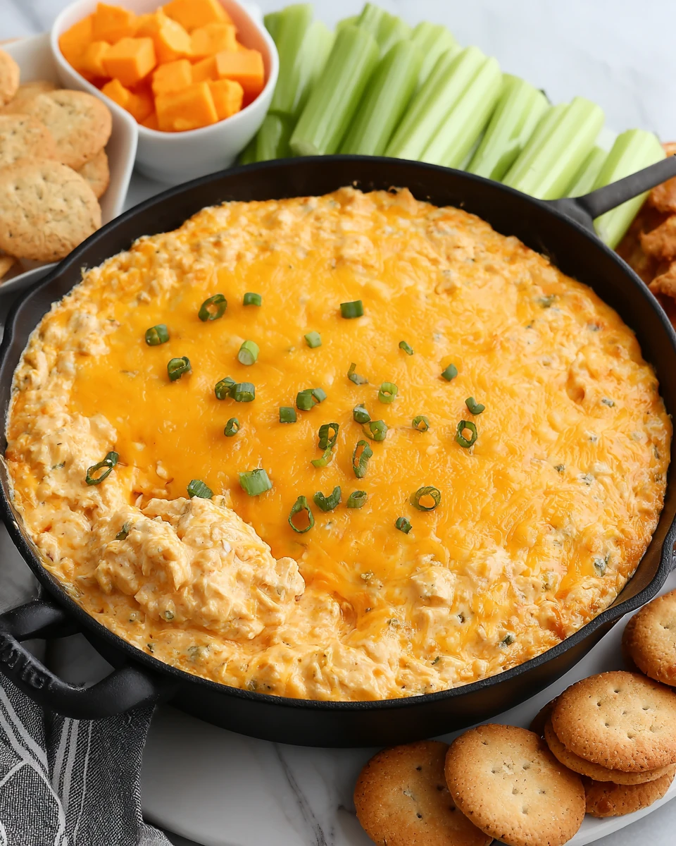 Mouthwatering Buffalo Chicken Dip Recipe Delicious Buffalo Chicken Dip made creamy and cheesy.