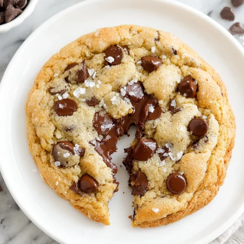 Chocolate Chip Cookies: The Ultimate Indulgence 1 Delicious chocolate chip cookies with gooey chocolate and sea salt.
