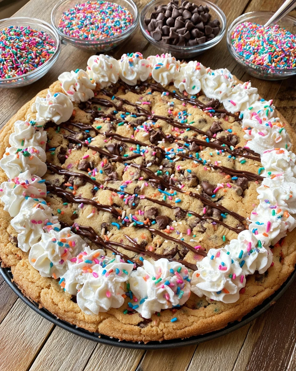 Delicious cookie cake perfect for sharing with loved ones.