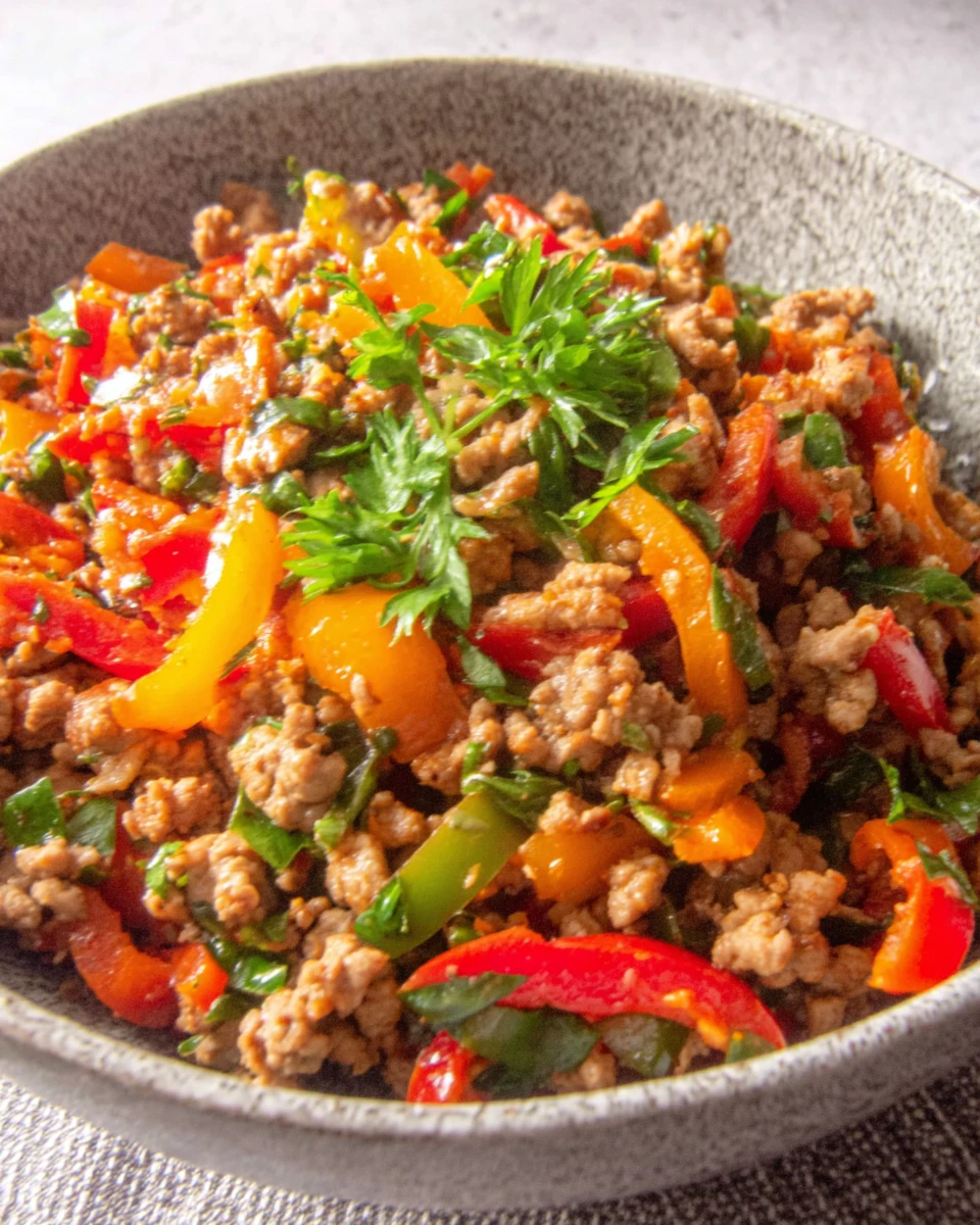 Quick ground turkey recipe packed with flavors.