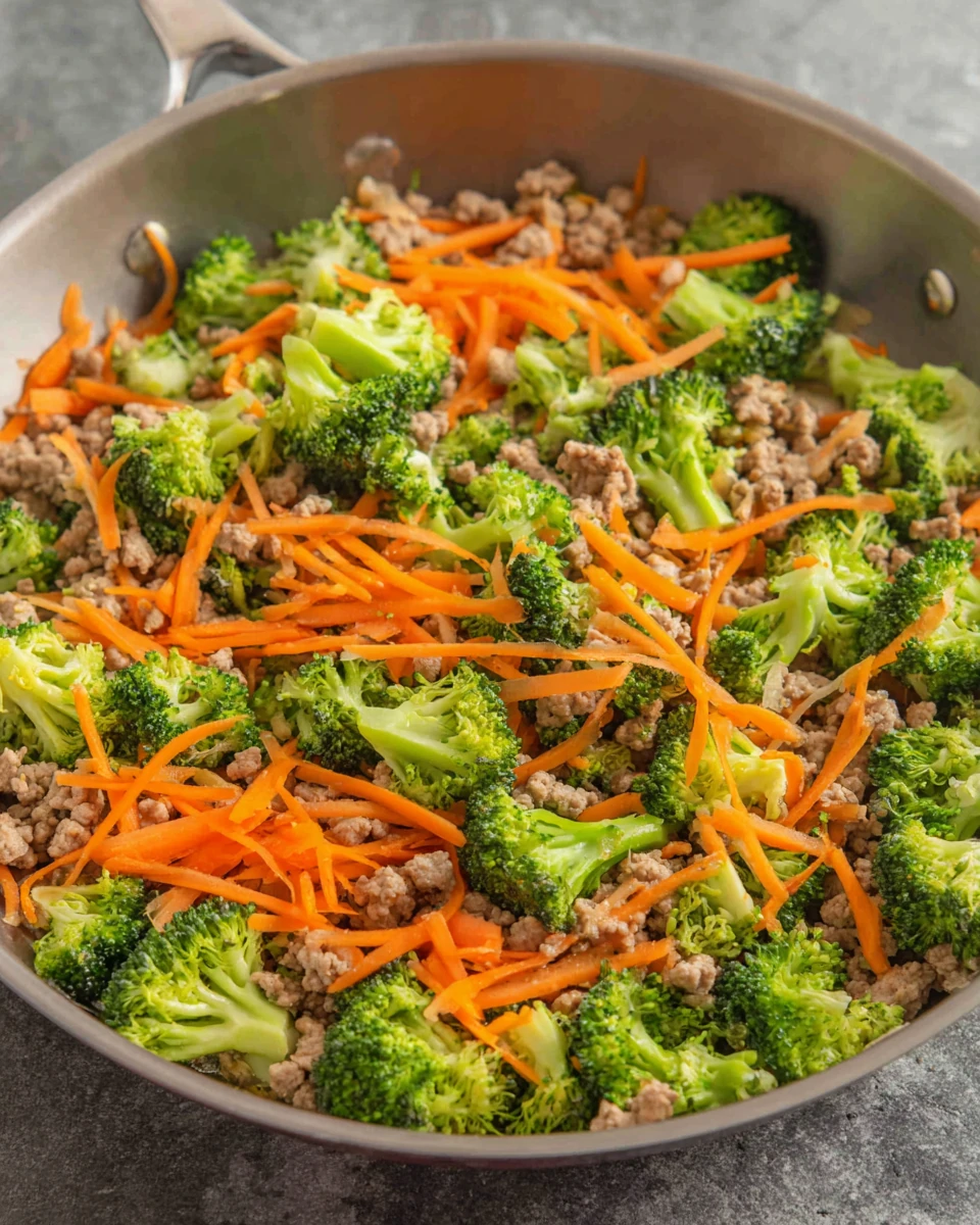 Ground Turkey Teriyaki with Crunchy Vegetables Ground turkey teriyaki with vibrant vegetables.