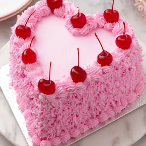 Delicious heart cake perfect for celebrations, bringing joy to any occasion.