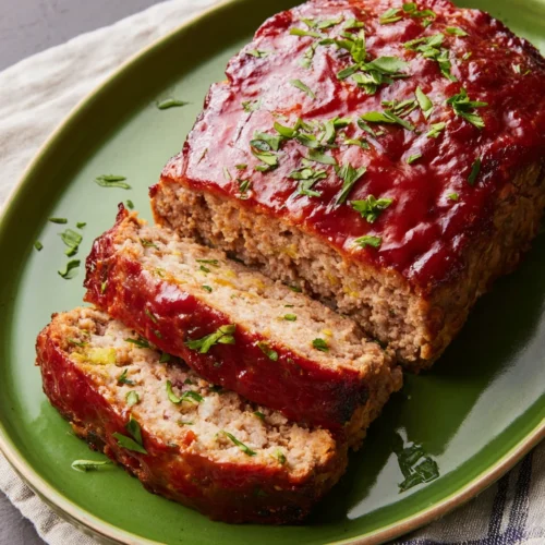 Turkey meatloaf recipe with ground turkey, ideal for main dishes.