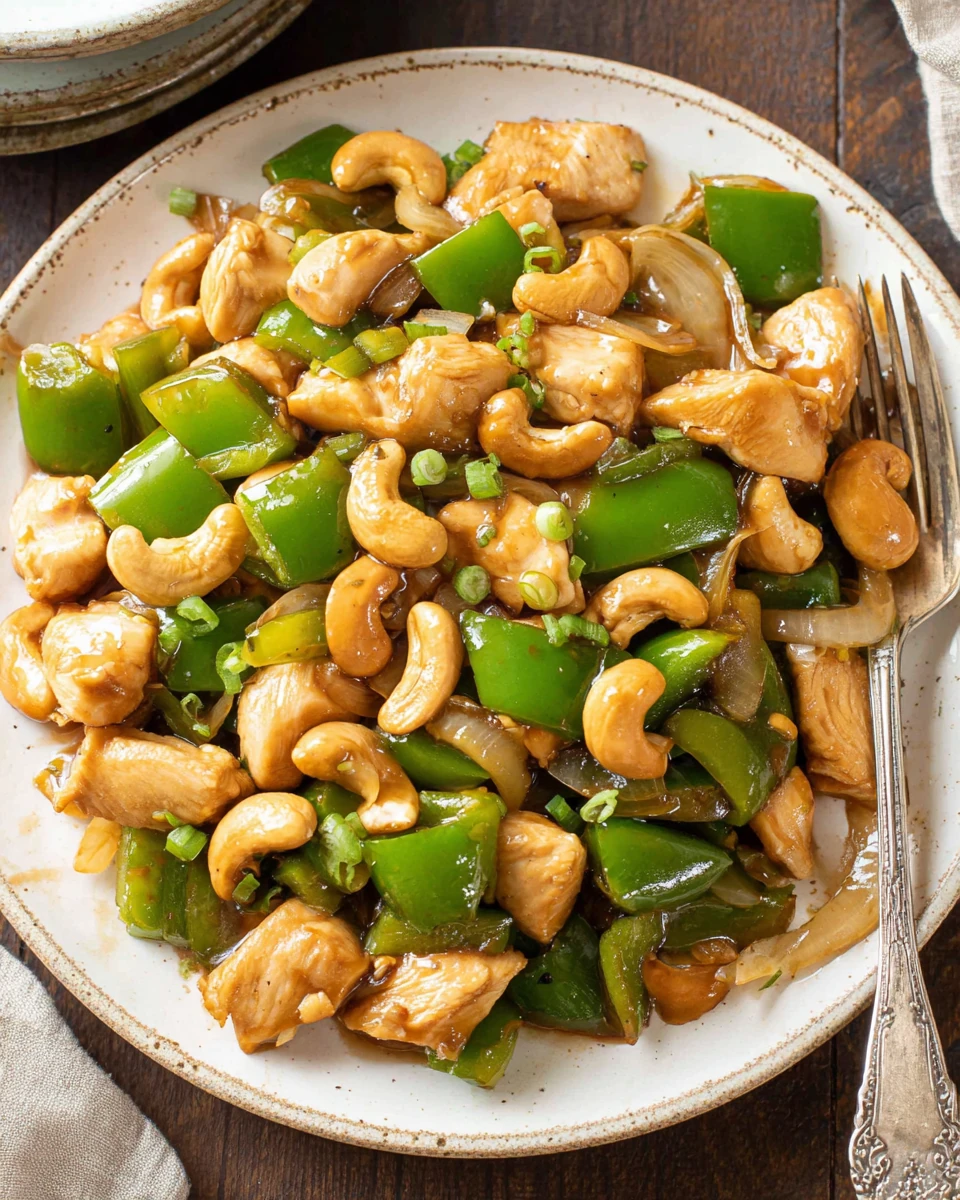 Delicious cashew chicken stir fry for a quick family meal.