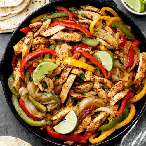 Chicken Fajitas: A Flavorful Delight for the Family 1 Delicious chicken fajitas with veggies for a healthy meal.