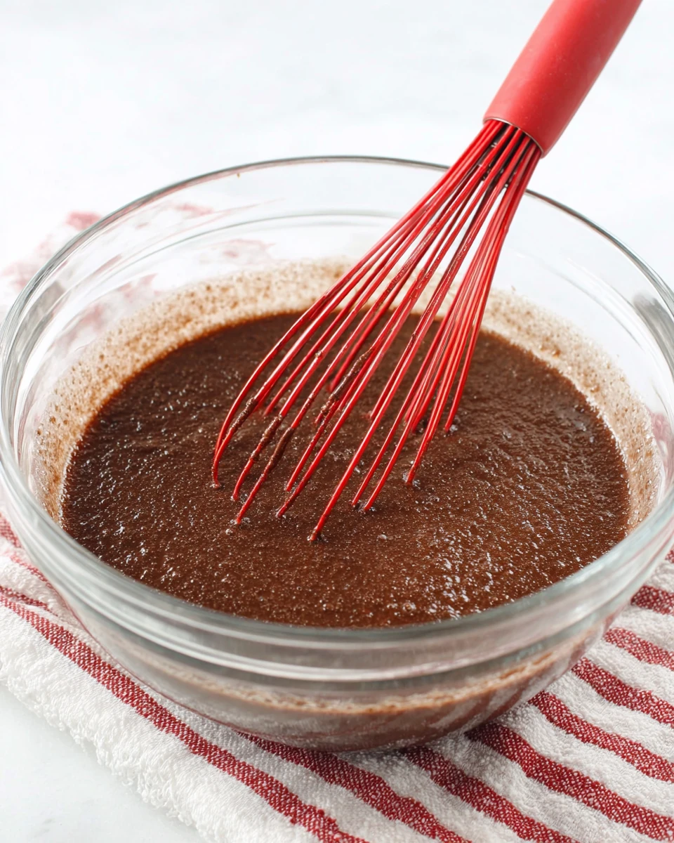Chocolate covered strawberry cupcakes ingredients and mixing.