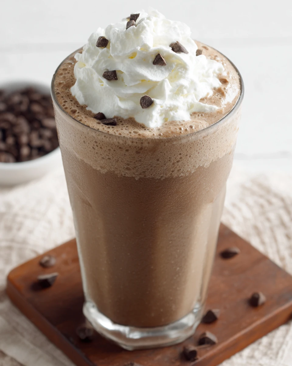 Delicious chocolate protein smoothie perfect for recovery.