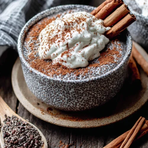 Cinnamon chia pudding - a healthy breakfast option.