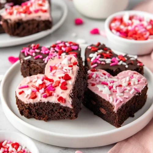 Heart Shaped Brownies: Irresistibly Decadent Treats 1 Delicious heart shaped brownies perfect for any occasion.