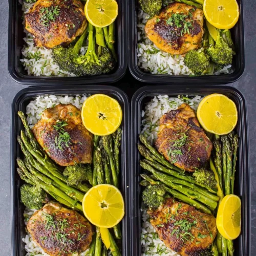 Delicious meal prep chicken with veggies for easy cooking.