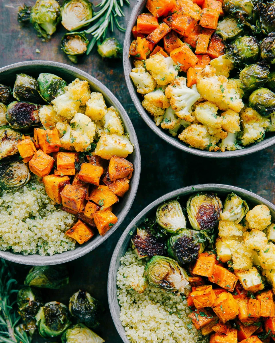 Delicious quinoa meal prep bowls with roasted vegetables