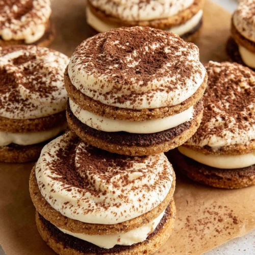 Tiramisu Cookies: An Irresistibly Delicious Treat 1 Delicious tiramisu cookies with creamy frosting and cocoa dusting.