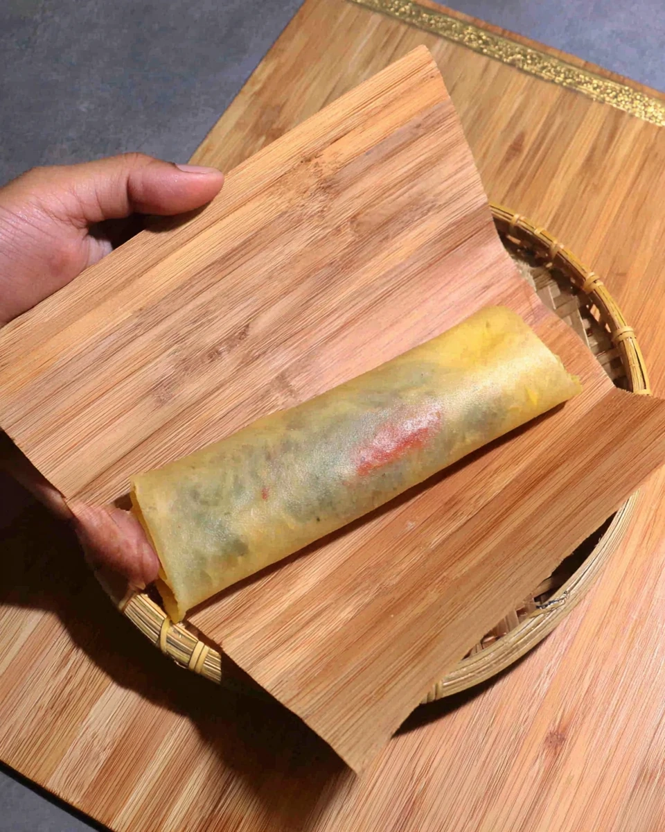 Delicious vegetable spring rolls ready to be made