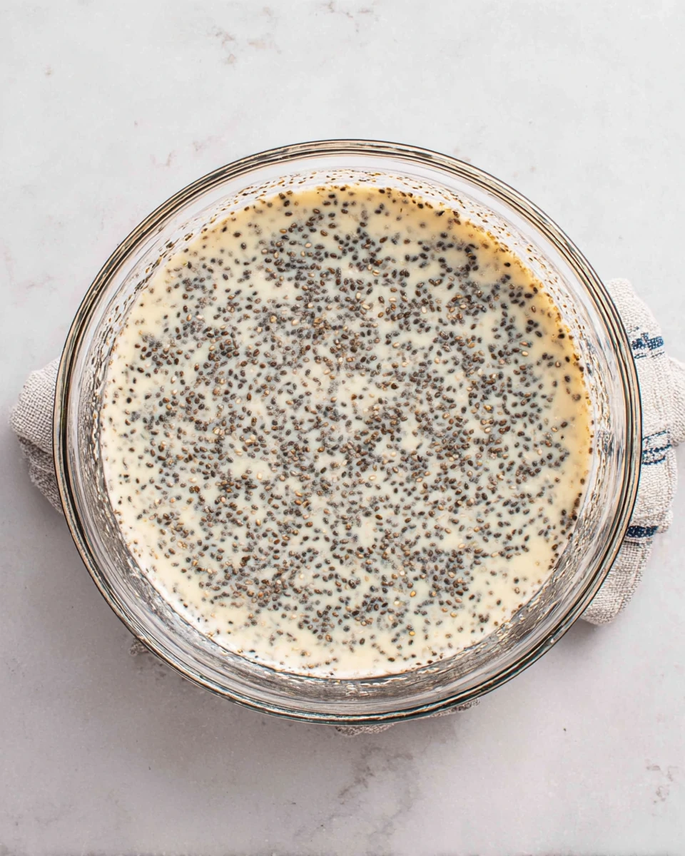 Delicious Yogurt Chia Pudding Recipe Yogurt chia pudding in a bowl, creamy and filled with chia seeds.