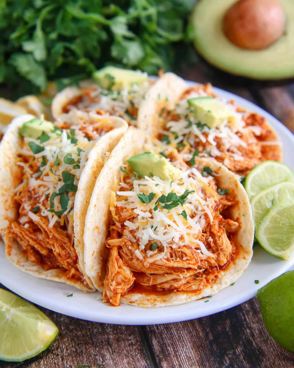 3 Ingredient Crock Pot Chicken Tacos Easy 3 ingredient crock pot chicken tacos recipe.