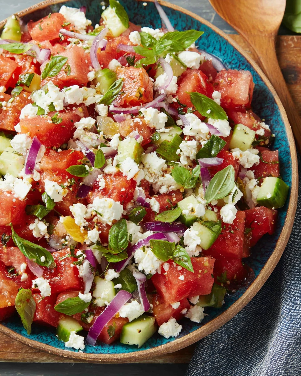 Greek Watermelon Feta Salad: A Refreshing Delight