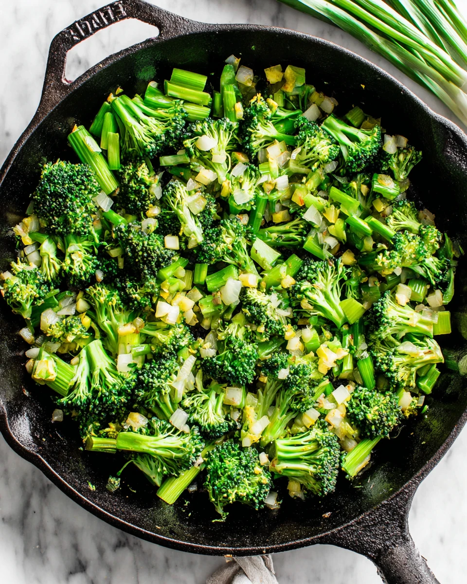 Healthy Ham and Broccoli Breakfast Casserole Ingredients Ham and broccoli breakfast casserole ingredients sautéed together.