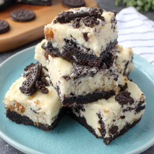 Delicious Oreo cookies cream cheesecake bars perfect for any occasion.