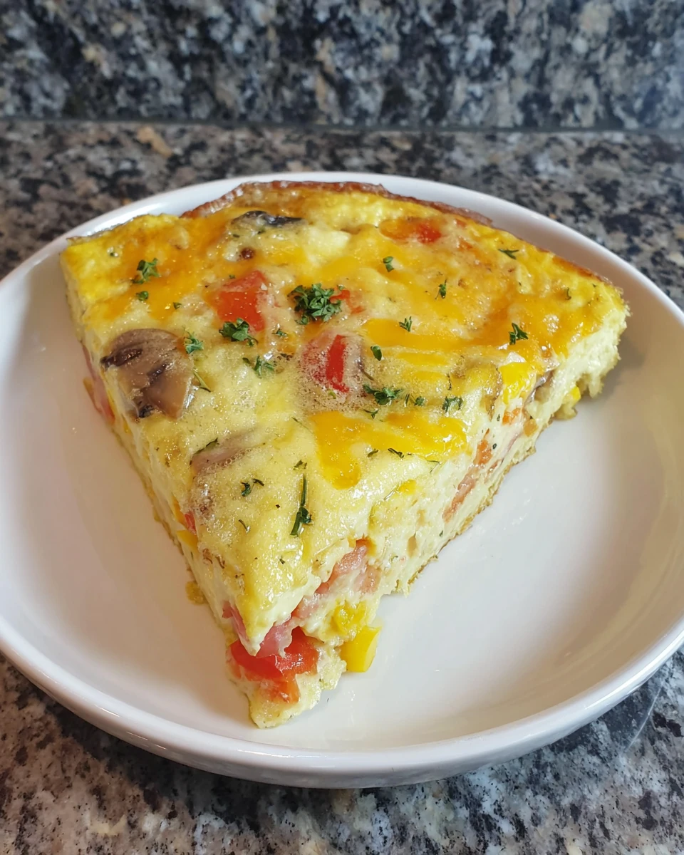 Delicious Super Easy Egg Casserole Super easy egg casserole slice in a bowl