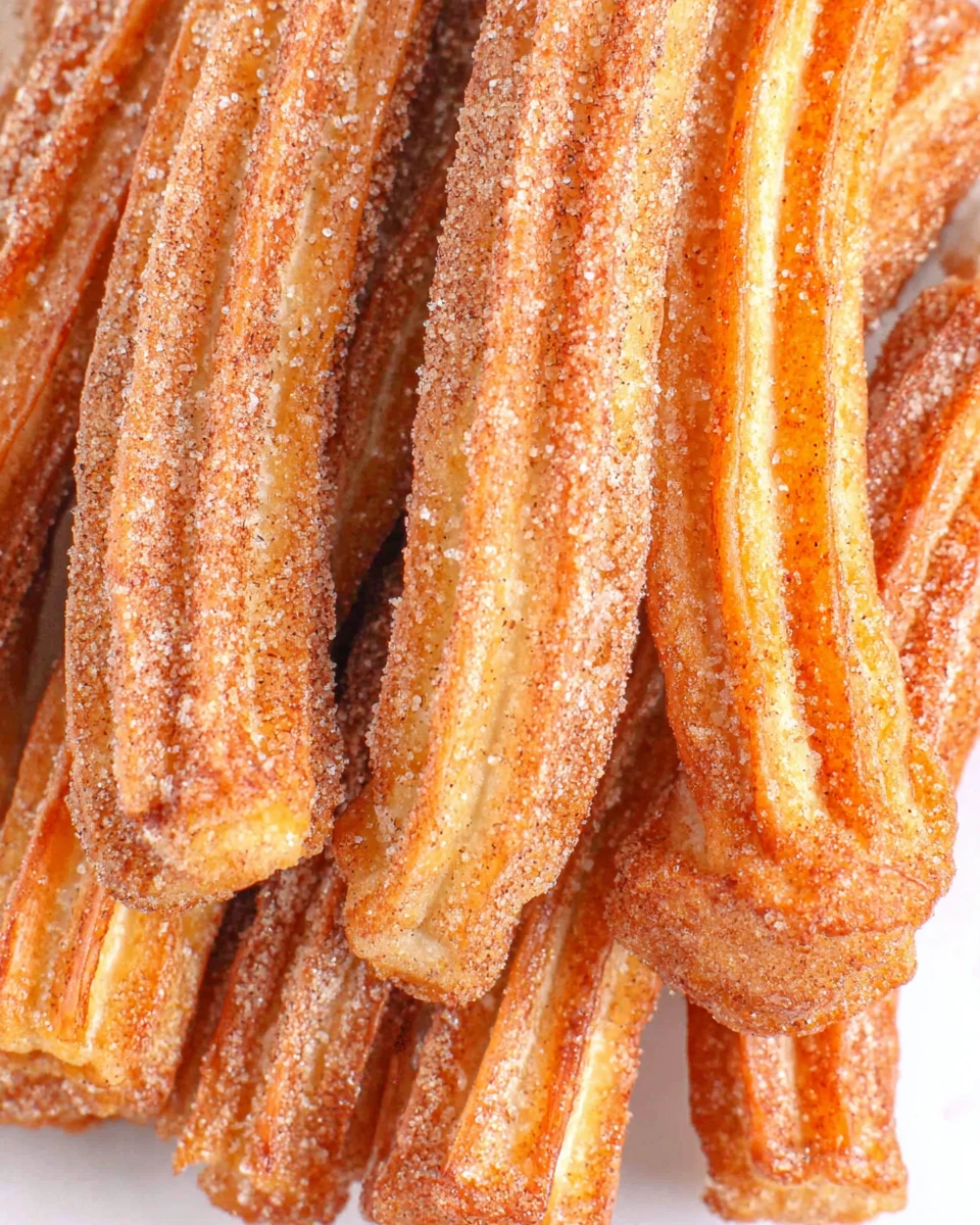 Authentic Churros Coated with Cinnamon Sugar Delicious authentic churros coated in cinnamon sugar.