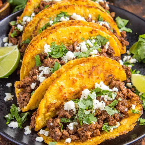 Delicious cinco de mayo appetizers with beef and cheese.