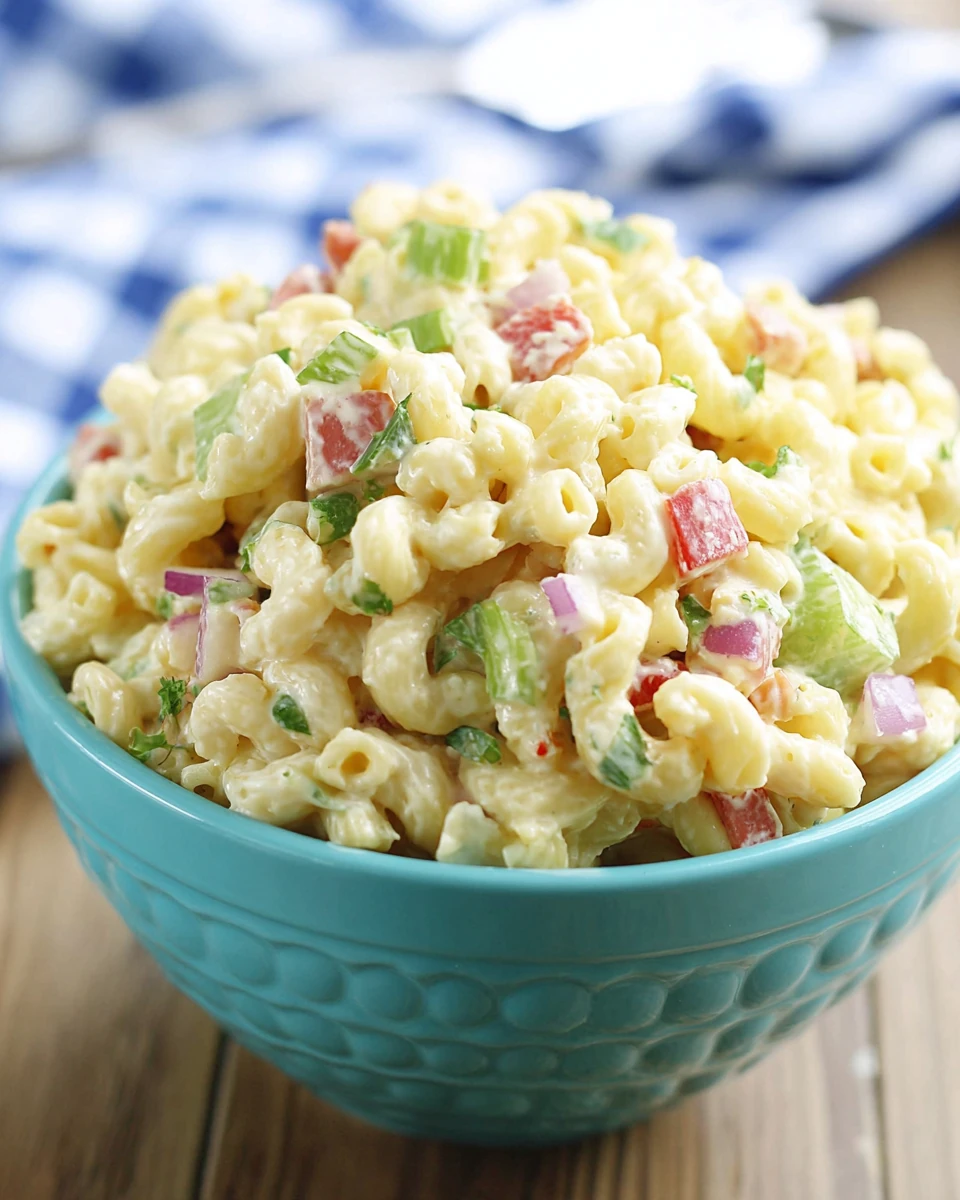 Creamy Ranch Pasta Salad: A Delicious Side Dish Creamy ranch pasta salad with elbow macaroni and veggies