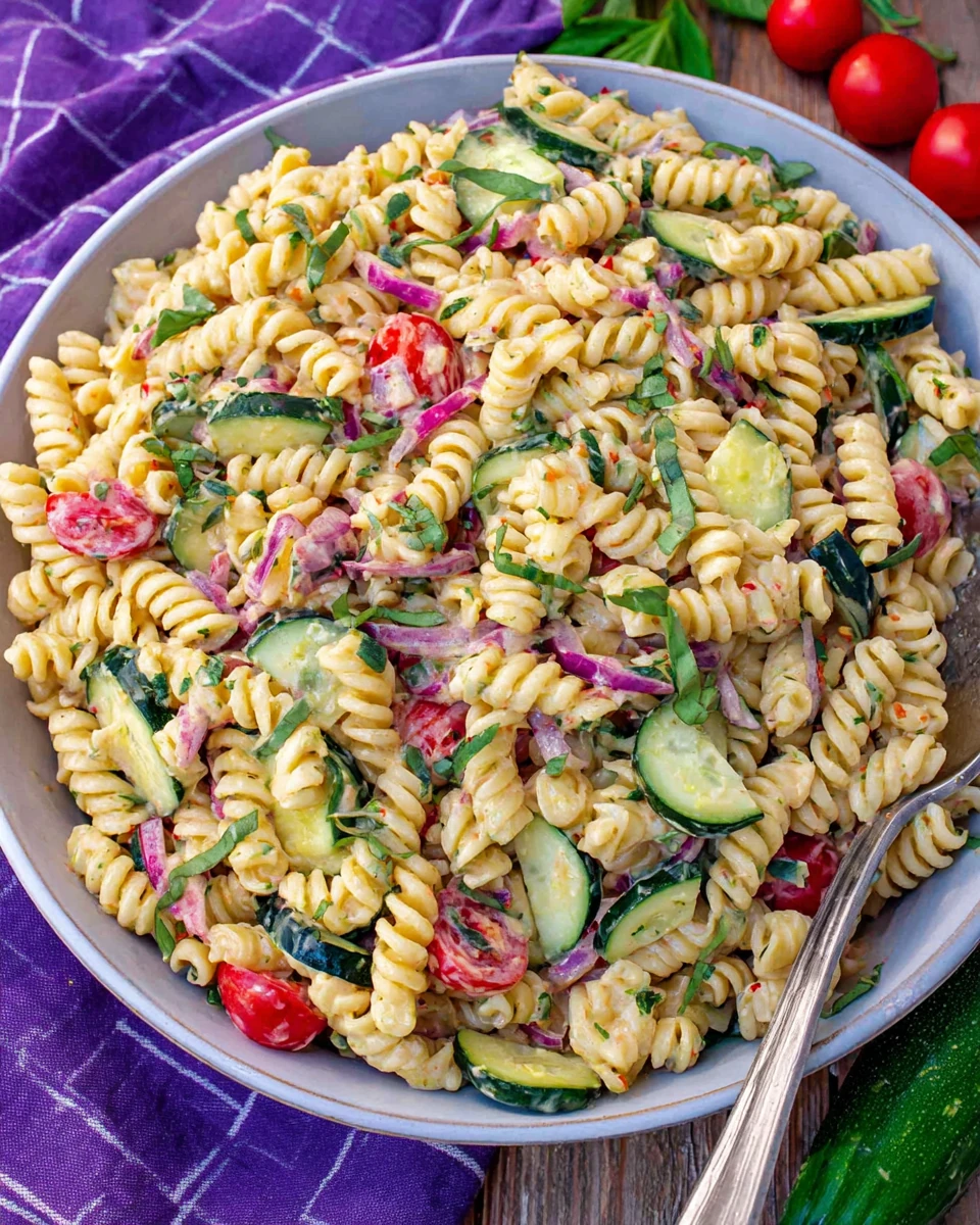 Creamy Tomato Cucumber Pasta Salad: A Refreshing Delight