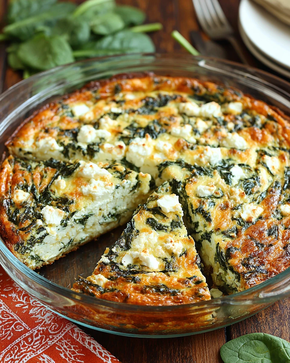 Crustless Spinach Feta Quiche: A Quick Delight