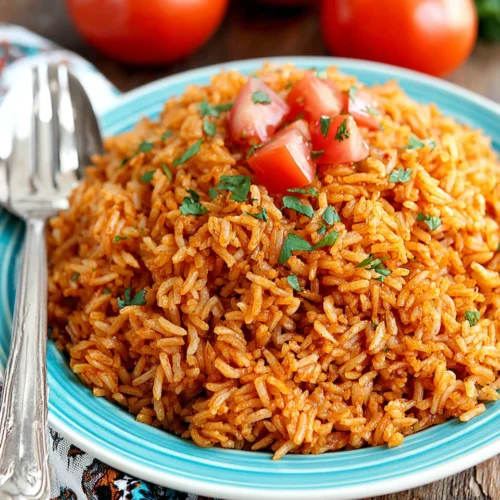 Easy Spanish rice dish with vibrant flavors.