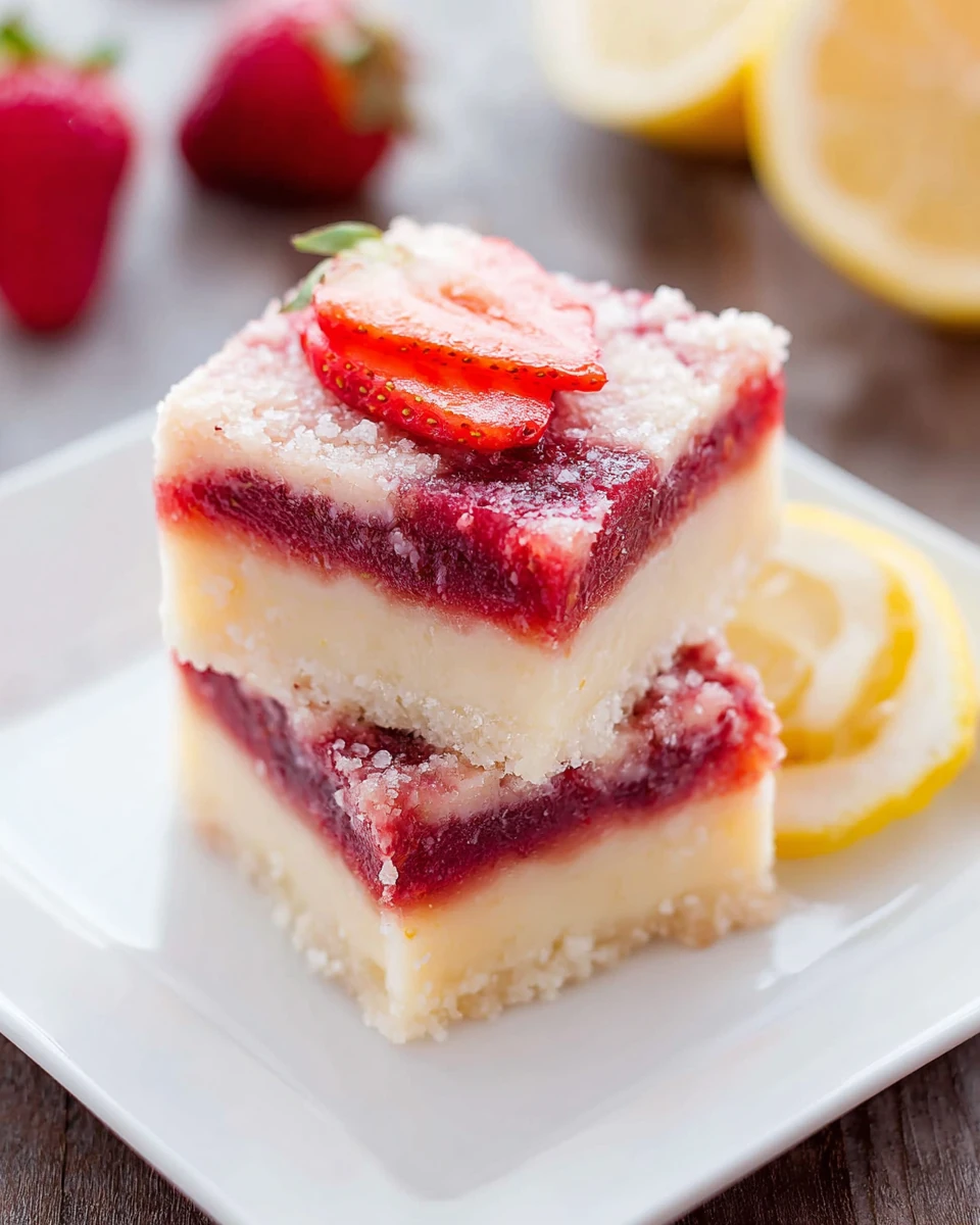Frozen strawberry lemonade bars, refreshing treat for warm days.