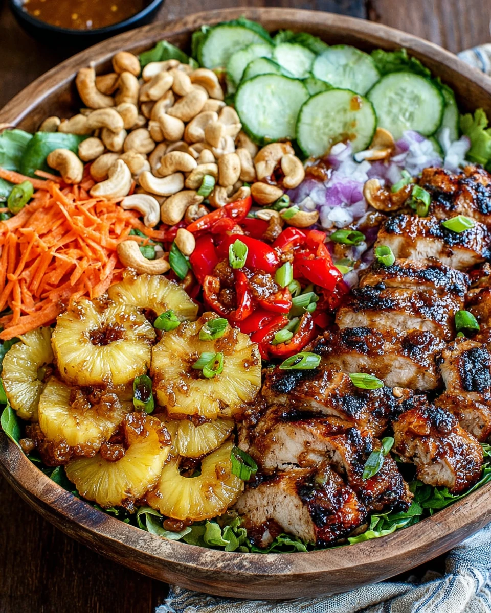 Grilled Chicken Teriyaki Pineapple Salad: A Delicious Delight