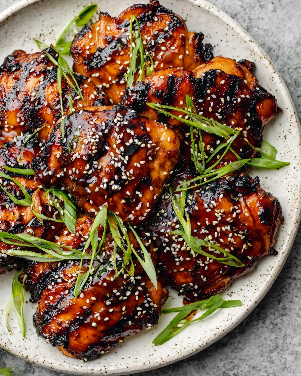 Homemade Teriyaki Sauce Grilled Chicken Grilled chicken with homemade teriyaki sauce, sesame seeds, and green onions
