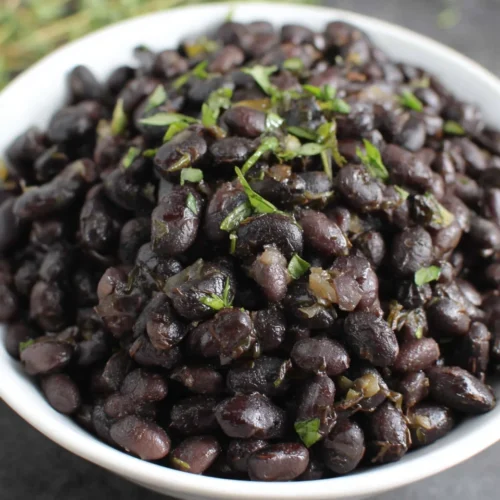 Instant Pot Mexican black beans dish, healthy and flavorful.