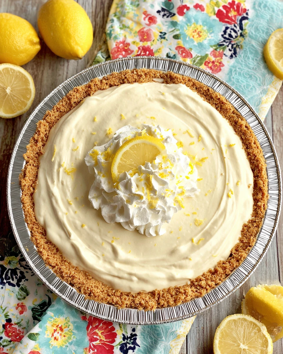 no-bake lemon icebox pie with whipped cream and lemon zest