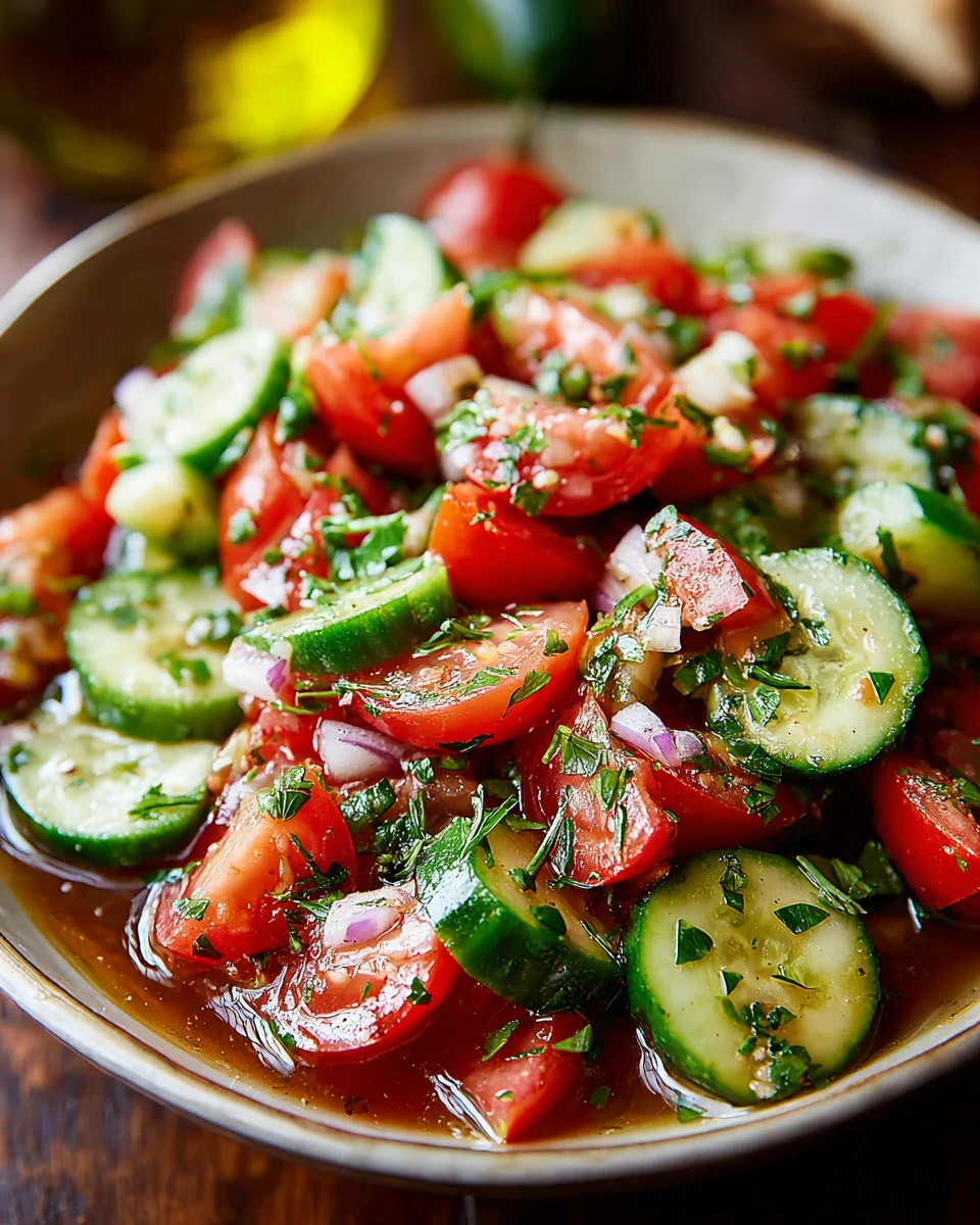 Rustic Italian Cucumber and Tomato Salad: A Fresh Delight