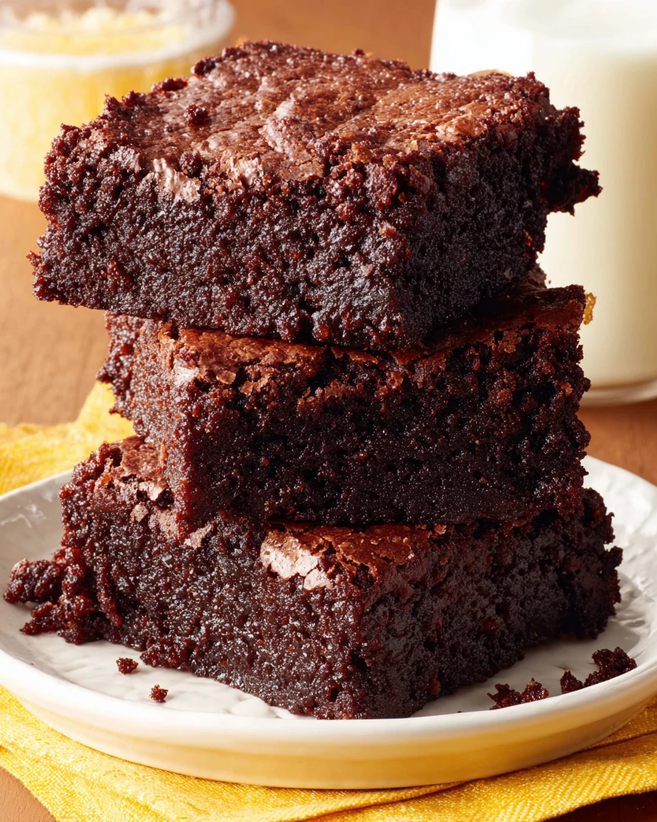 4th of July brownies on a plate with milk, fudgy and decadent