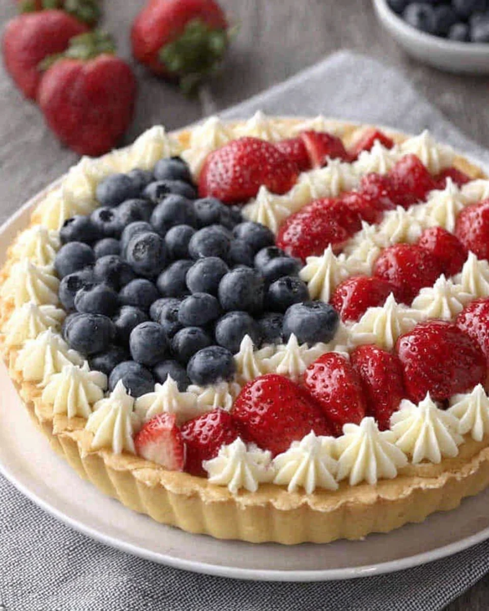 American Flag Fruit Tart: A Festive Dessert Delight