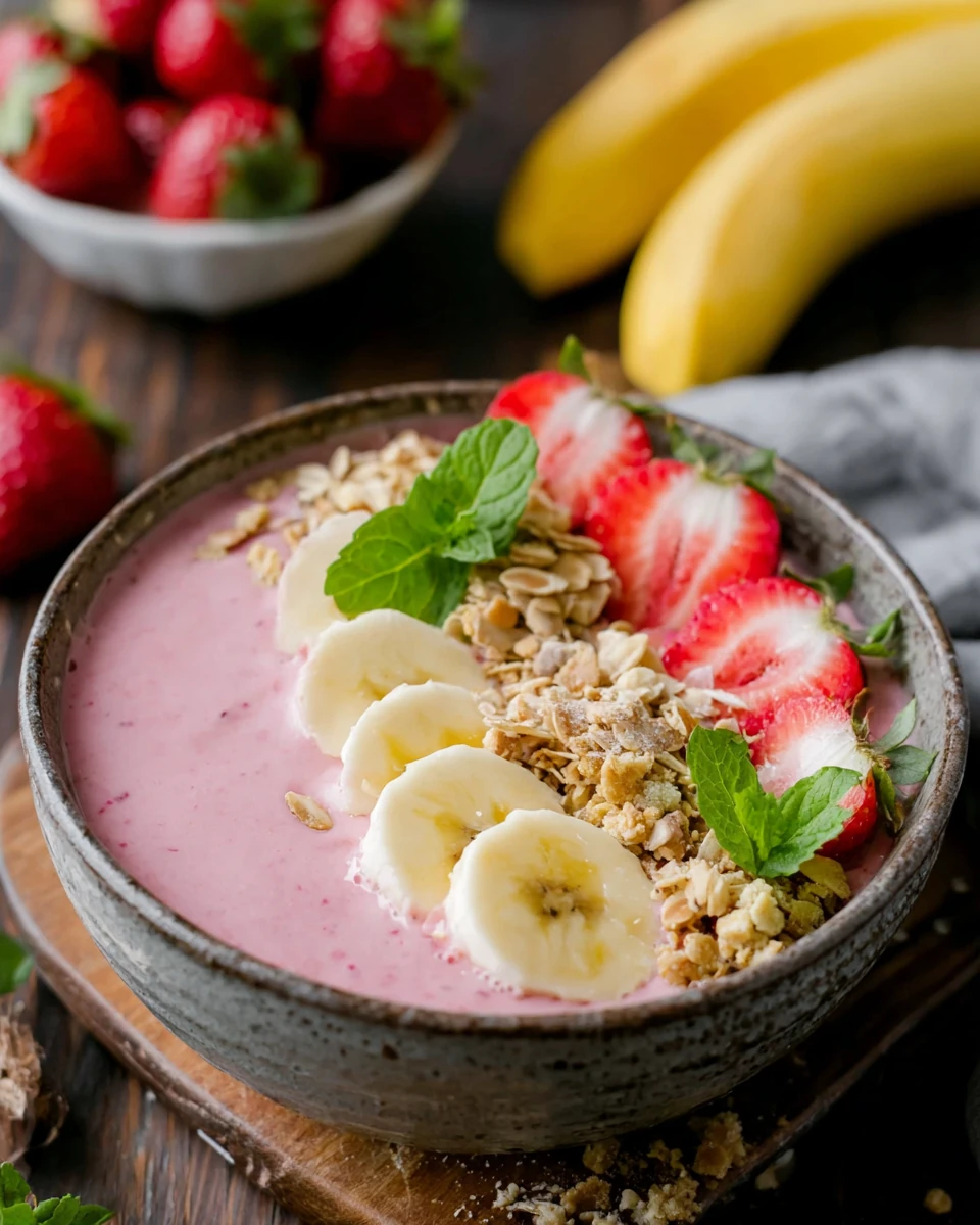 Creamy Strawberry Banana Smoothie Bowl: A Delightful Treat