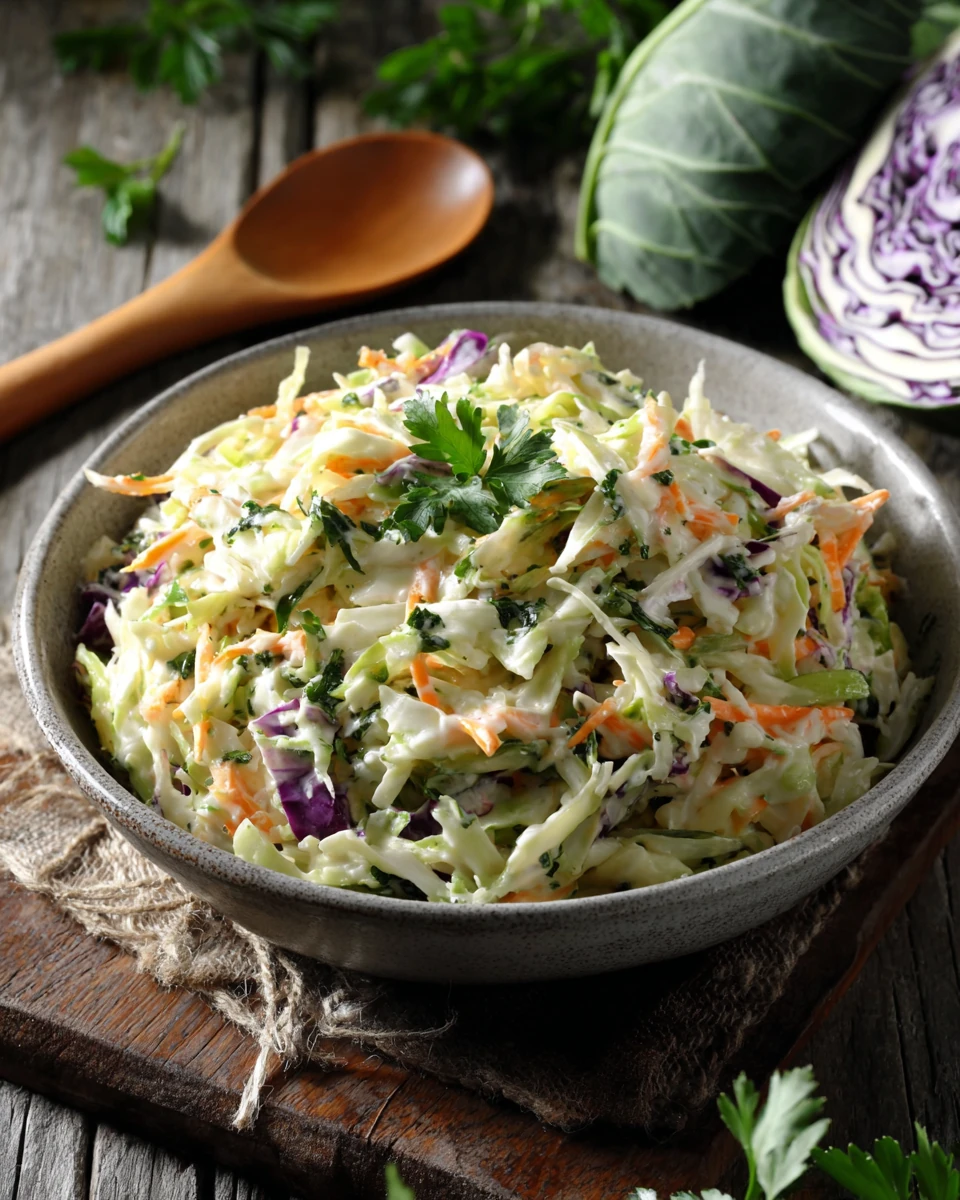Gordon Ramsay Coleslaw with Creamy Dressing Gordon Ramsay coleslaw with green and purple cabbage, carrots, and creamy dressing in a white bowl