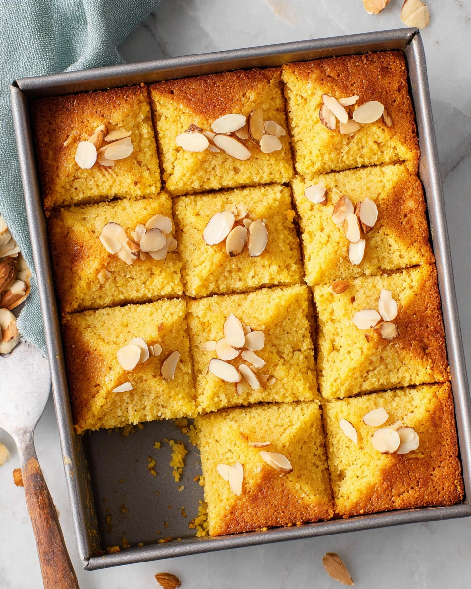 Nutty Golden Cake with a Crunchy Topping: A Delightful Treat