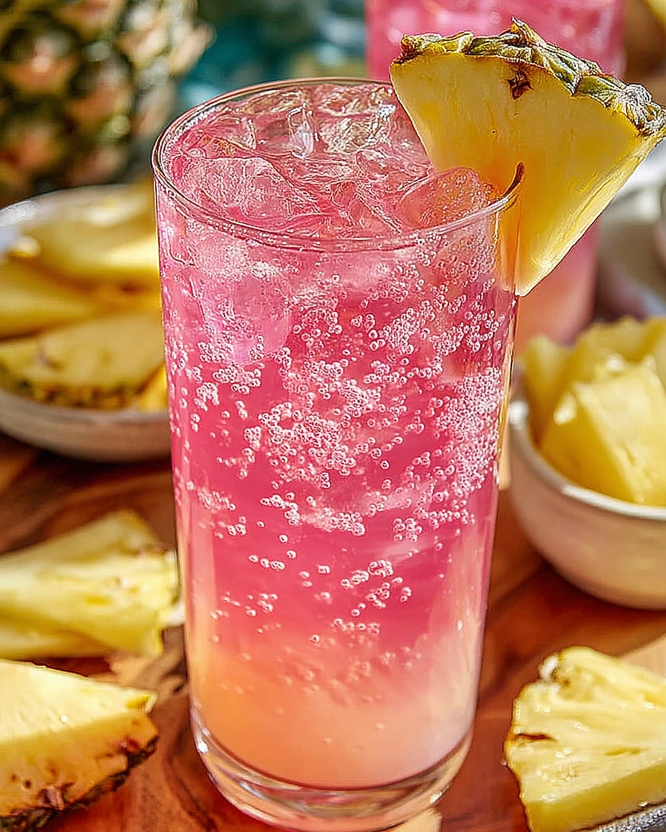 Pineapple Pink Lemonade Party Drink: Refreshing Delight!